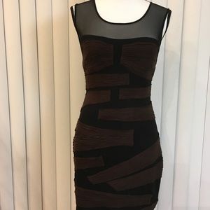 Bailey 44 Mini dress brown and black dress, lace ,soft to the touch